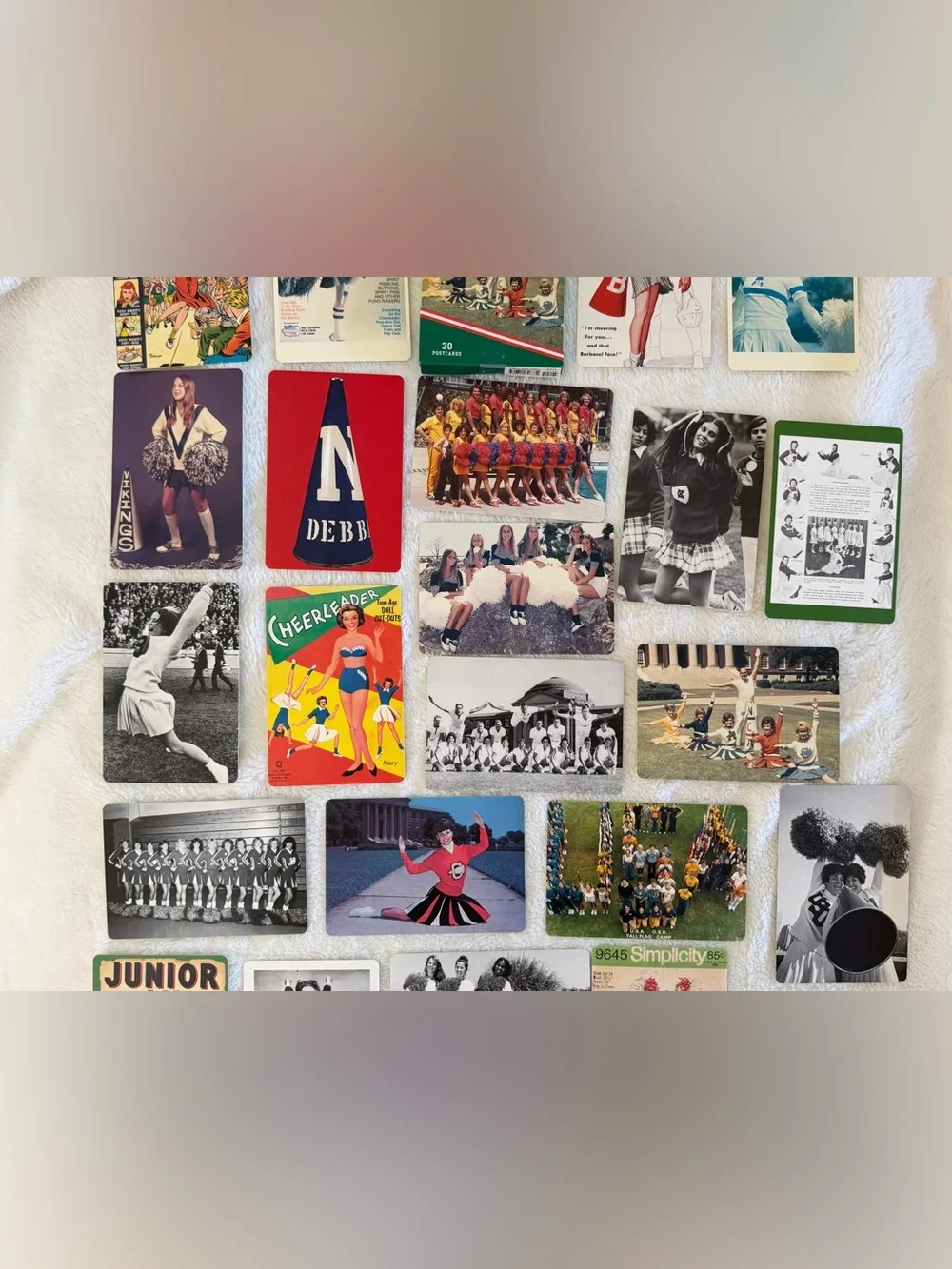 Vintage 2005 Chronicle Books Cheerleader Postcard Lot - 24/30 Cards - Y2K Retro